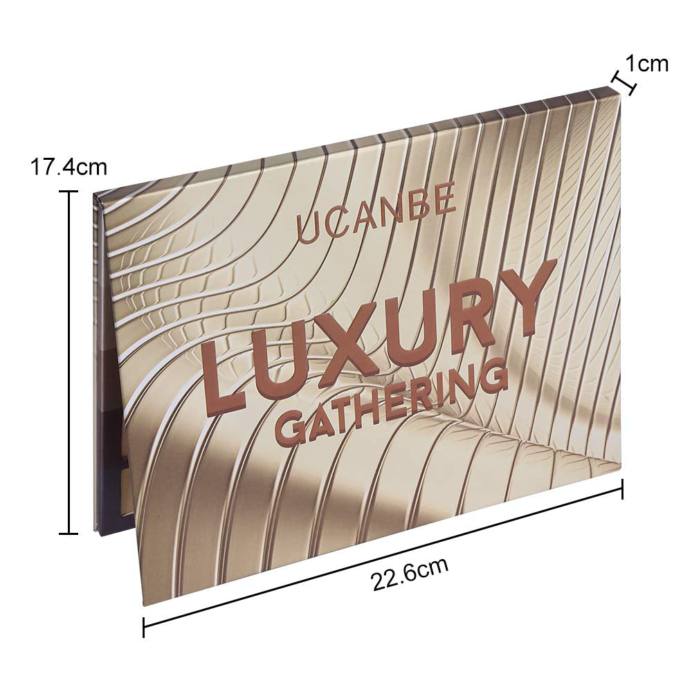 Luxury Gathering Neutral Eyeshadow Makeup Palette, Naked Shimmer Matte Metallic Glitter Subtle Eyes Shadow,High Pigmented Nudes Creamy Smokey Pallet Set