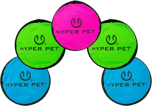 Flippy Flopper Dog Frisbee Interactive Dog Toys (Flying Disc Dog Fetch Toy - Floats in Water & Safe on Teeth) 2 Pack or 5 Pack, Colors Will Vary