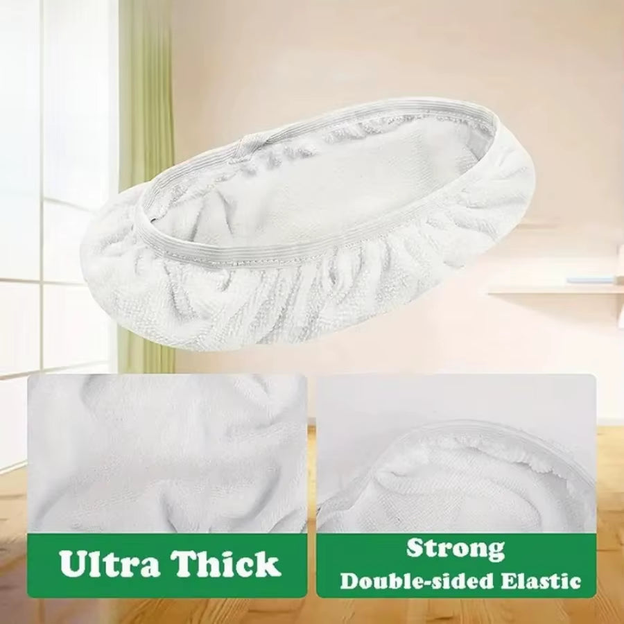 4 Green/White/Gray Mop Cloths, Mop Head Replacement Cloth, Suitable for Flat Cleaning, Wet and Dry Mop Dual-Use