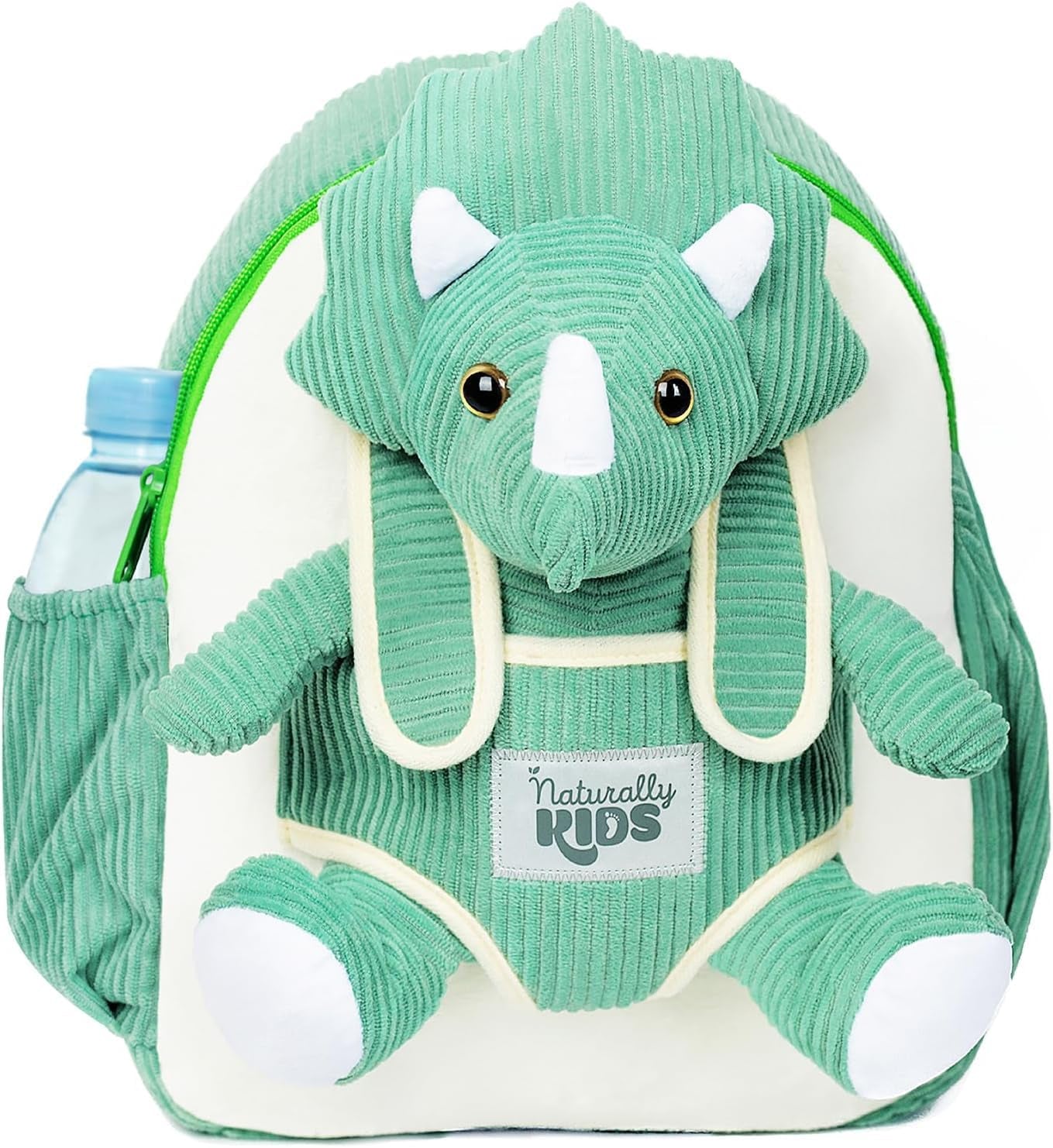 Green Dinosaur Backpack for Boys 4-5, Triceratops Dinosaur Gifts for 4-5 Year Old Boys, Girls, Toddler Backpack