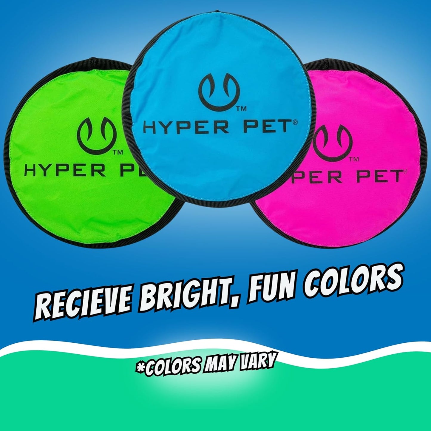 Flippy Flopper Dog Frisbee Interactive Dog Toys (Flying Disc Dog Fetch Toy - Floats in Water & Safe on Teeth) 2 Pack or 5 Pack, Colors Will Vary