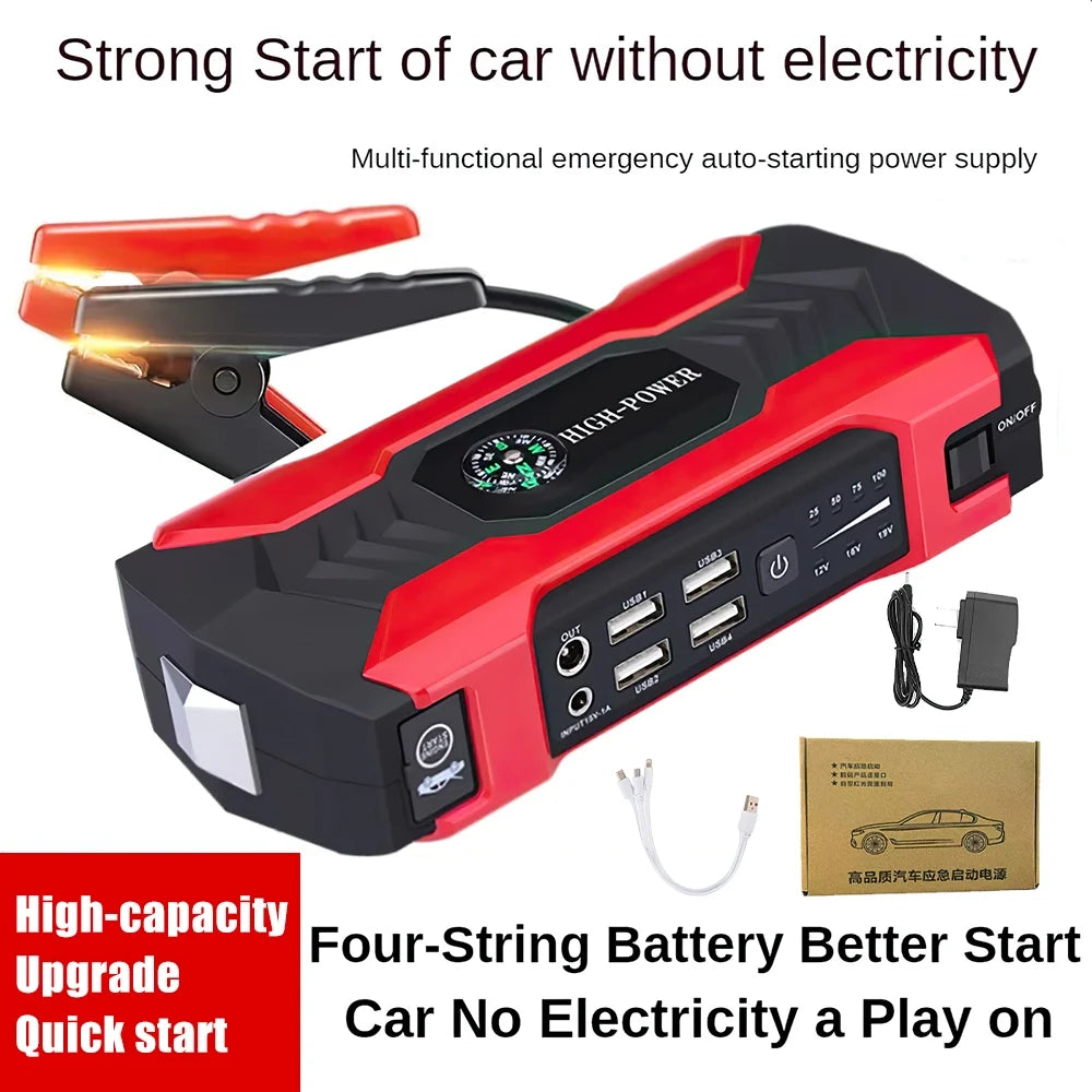 Car Jump Starter, 28000Mah 600A 12V Portable Charger Power Bank for Car Booster Battery with LED Flash Light
