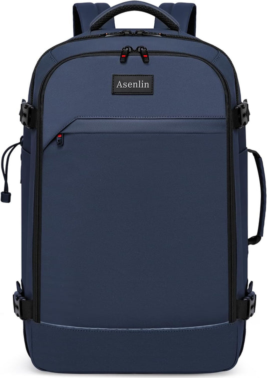 18 Inch Travel Laptop Backpack for Women Men，Business Travel Backpack Fit Flight Approved Water Resistant Computer Backpack Suitcase Backpack Black