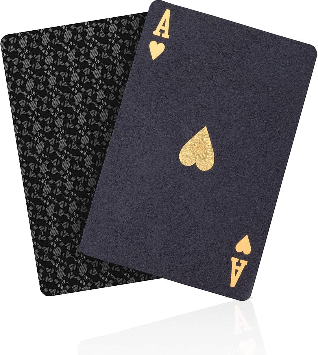 Waterproof Playing Cards, Plastic Playing Cards, Deck of Cards, Gift Poker (Black Diamond Cards)