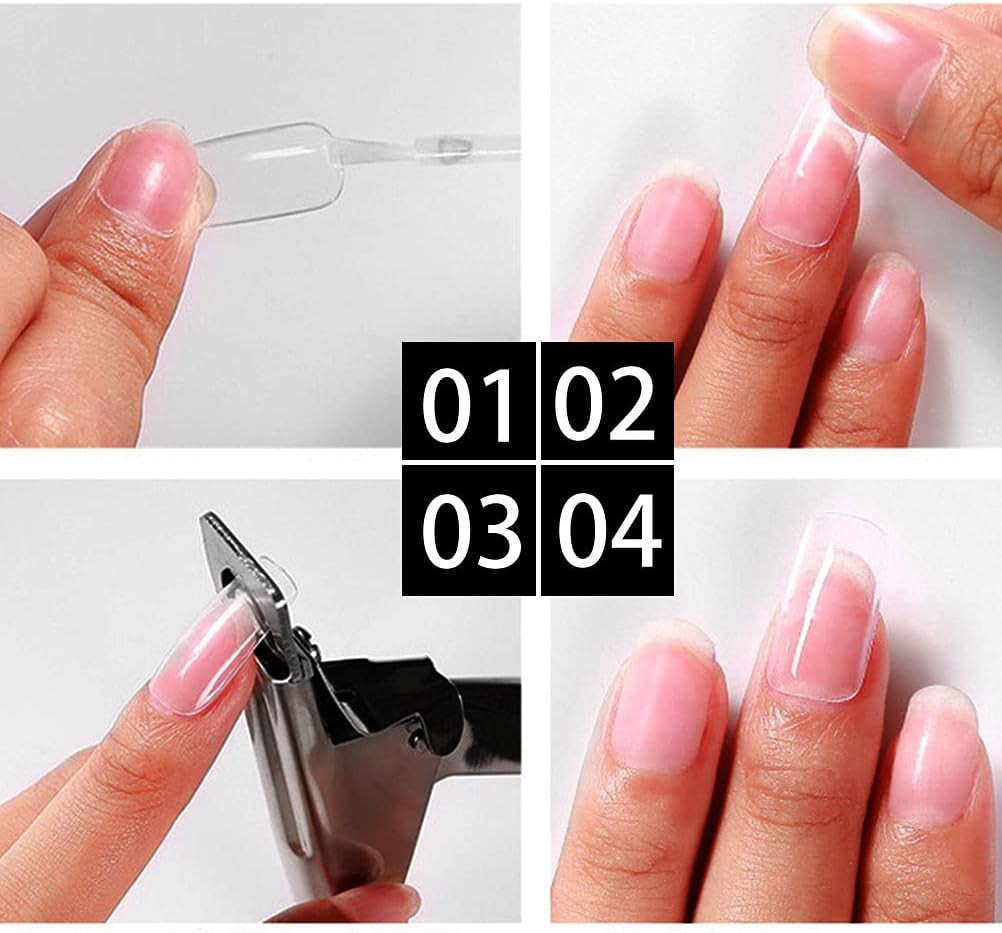 Professional Acrylic False Nail Clippers for Acrylic Nails Nail Tip Cutter Nail Manicure Tool (Rainbow)