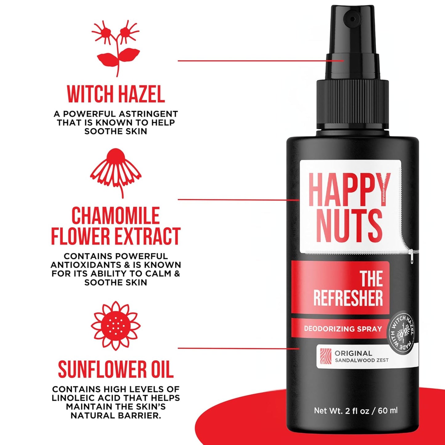 the Refresher Men'S Ball Deodorant Spray - Cooling, Toning, Deodorizing Body Spritz - Clean Ingredients, Ideal for Post-Trimming, Shaving & Cleansing - Groin Deodorant Spray (1 Pack)