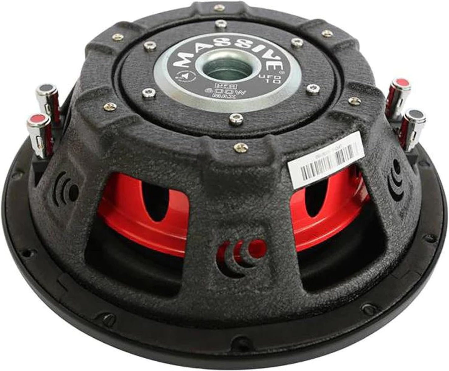 UFO10V2 10” Slim Subwoofer | 600W Max, 300W RMS, Dual 4 Ohm, Shallow Mount Design, Powerful Low-Profile Woofer for Tight Spaces & Deep Bass Car Audio Systems