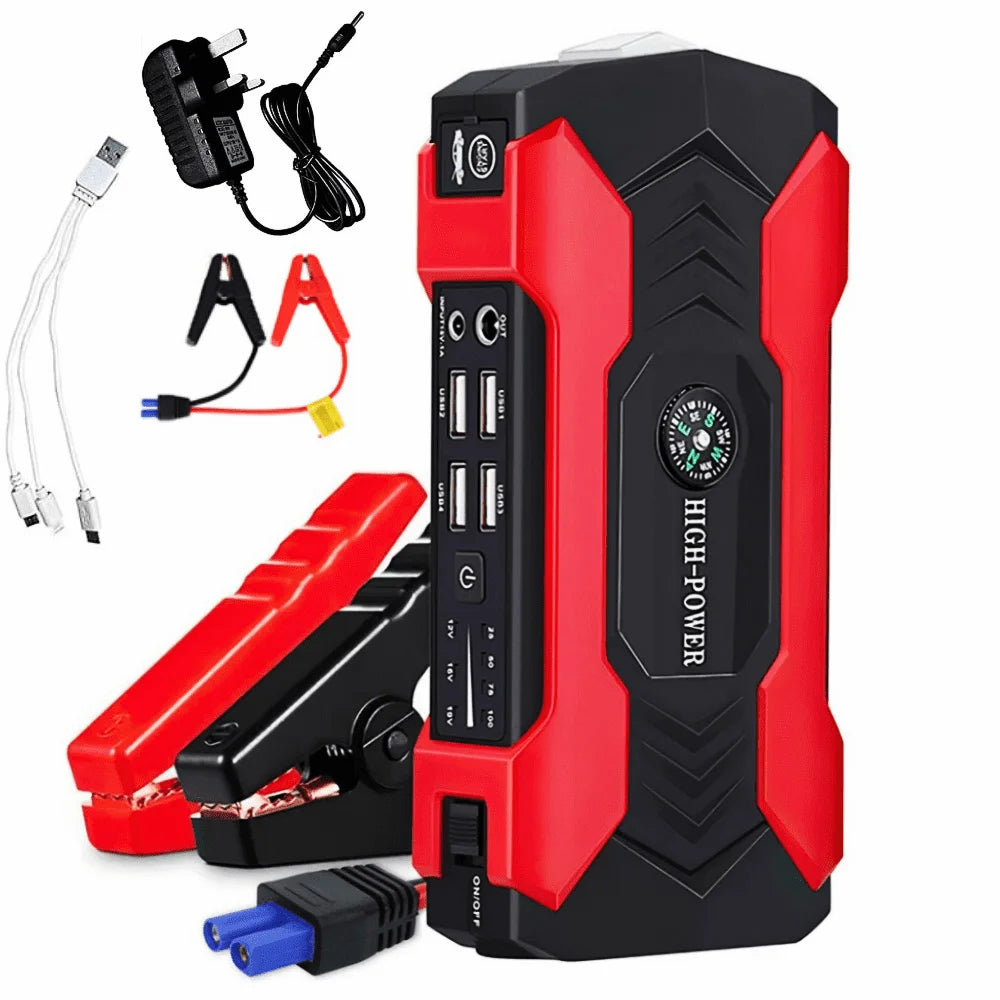 Car Jump Starter, 28000Mah 600A 12V Portable Charger Power Bank for Car Booster Battery with LED Flash Light