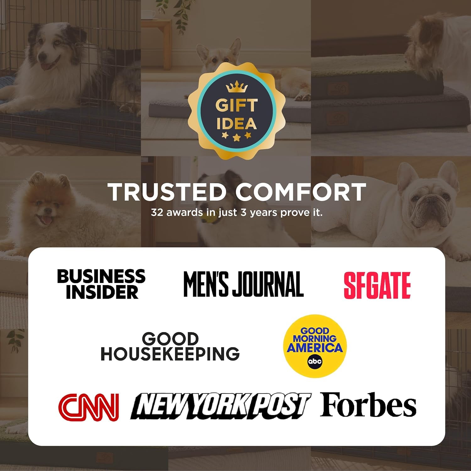 Dog Bed Medium Size Dog - Comfy Flat Puppy Beds with Removable Washable Cover, Orthopedic Egg Crate Foam Pet Mat, Suitable for Pet up to 30 Lbs