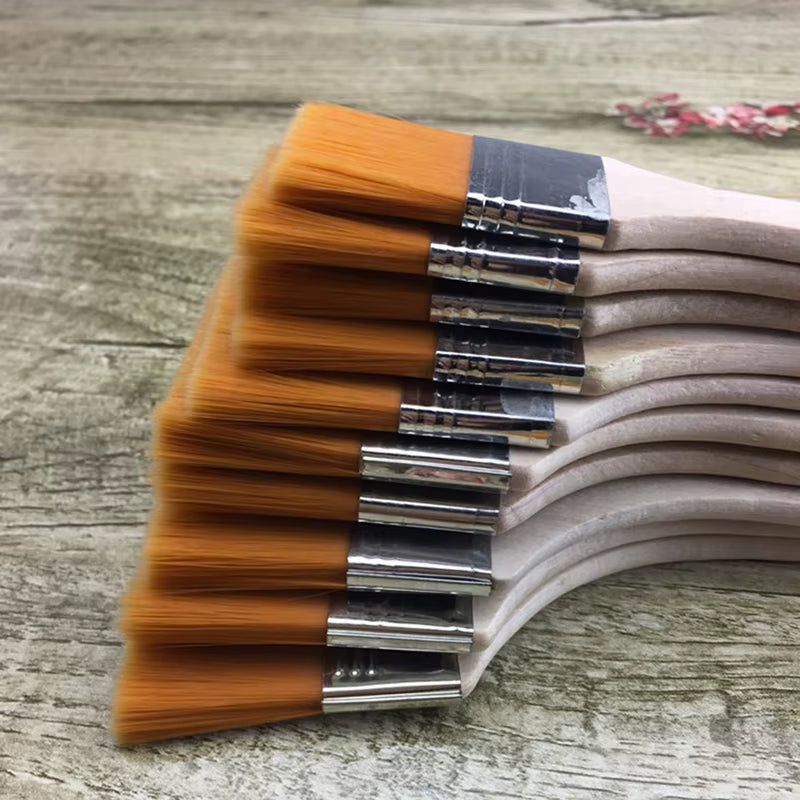 1PC Nylon Paint Brush Different Size Wooden Handle Watercolor Brushes for Acrylic Oil Painting School Art Supplies