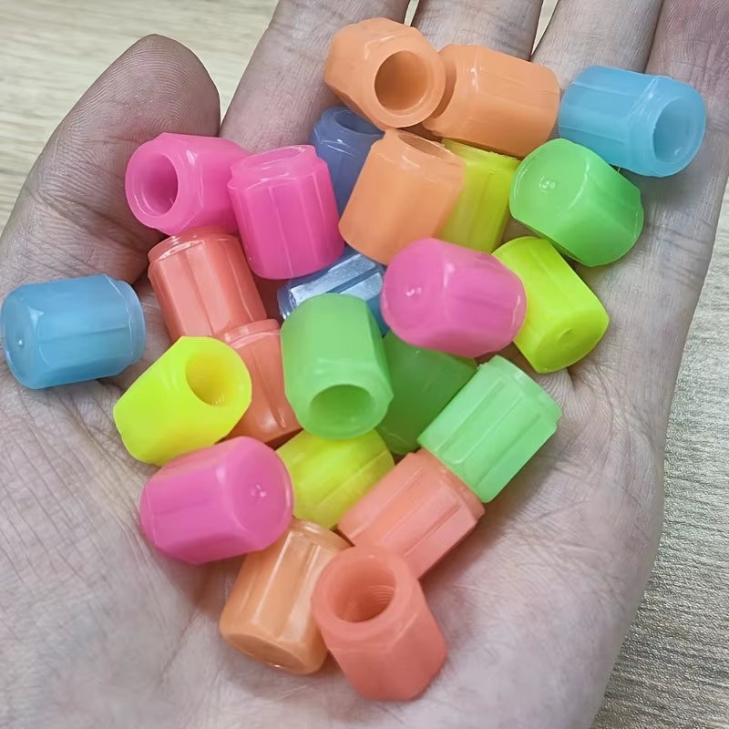 4 Piece Luminous Tire Valve Cap, Suitable for Motorcycle and Car Accessories, Night Riding Safety and Tire Protection