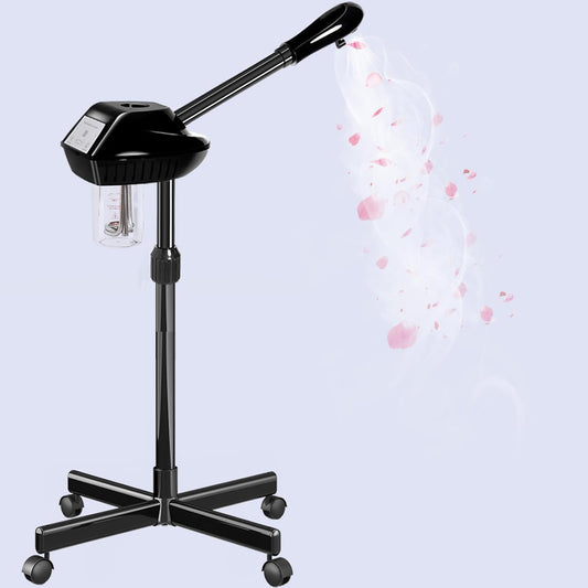 Professional Facial Steamer, Facial Steamer on Wheels with Timer Function, Ozone Face Steamer for Spa, Salon and at Home Use