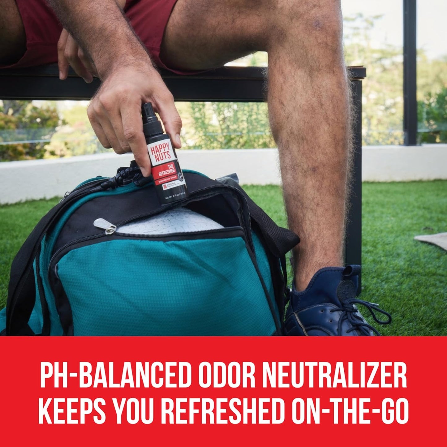 the Refresher Men'S Ball Deodorant Spray - Cooling, Toning, Deodorizing Body Spritz - Clean Ingredients, Ideal for Post-Trimming, Shaving & Cleansing - Groin Deodorant Spray (1 Pack)