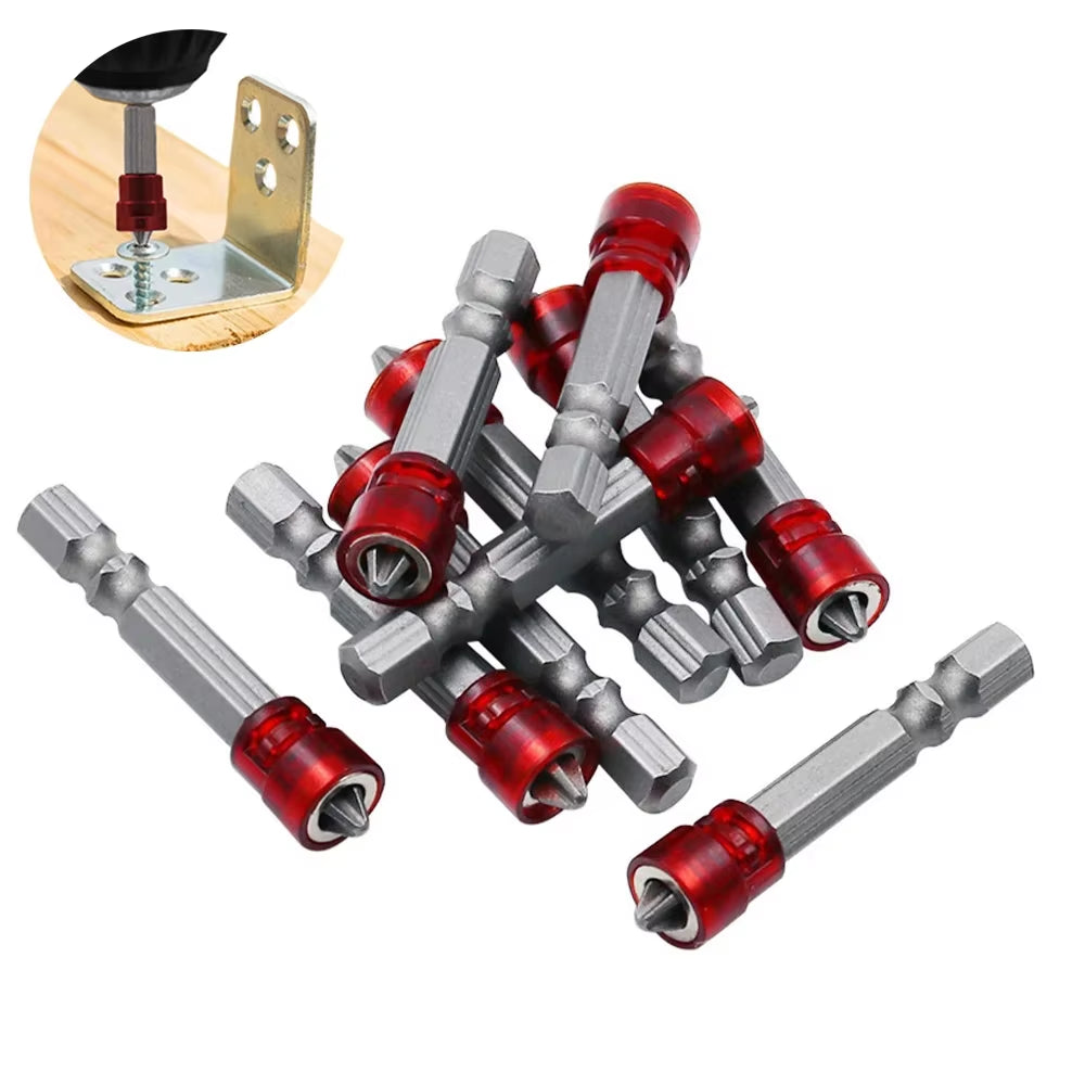 1/2/3Pcs 48Mm S2 Alloy PH2 Phillips Magnetic Screwdriver Bits 1/4 Inch Hex Shank Drywall Screwdriver Hand Electric Screw Tool