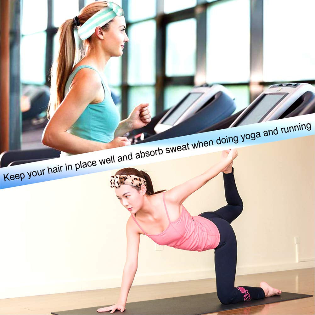 8 Pack Spa Headbands for Women, Soft Bow Skincare Headband for Washing Face, Skincare, Salon & Makeup, Bulk Spa Party Favors, Ideal Christmas Gifts or Stocking Stuffers for Teen Girls