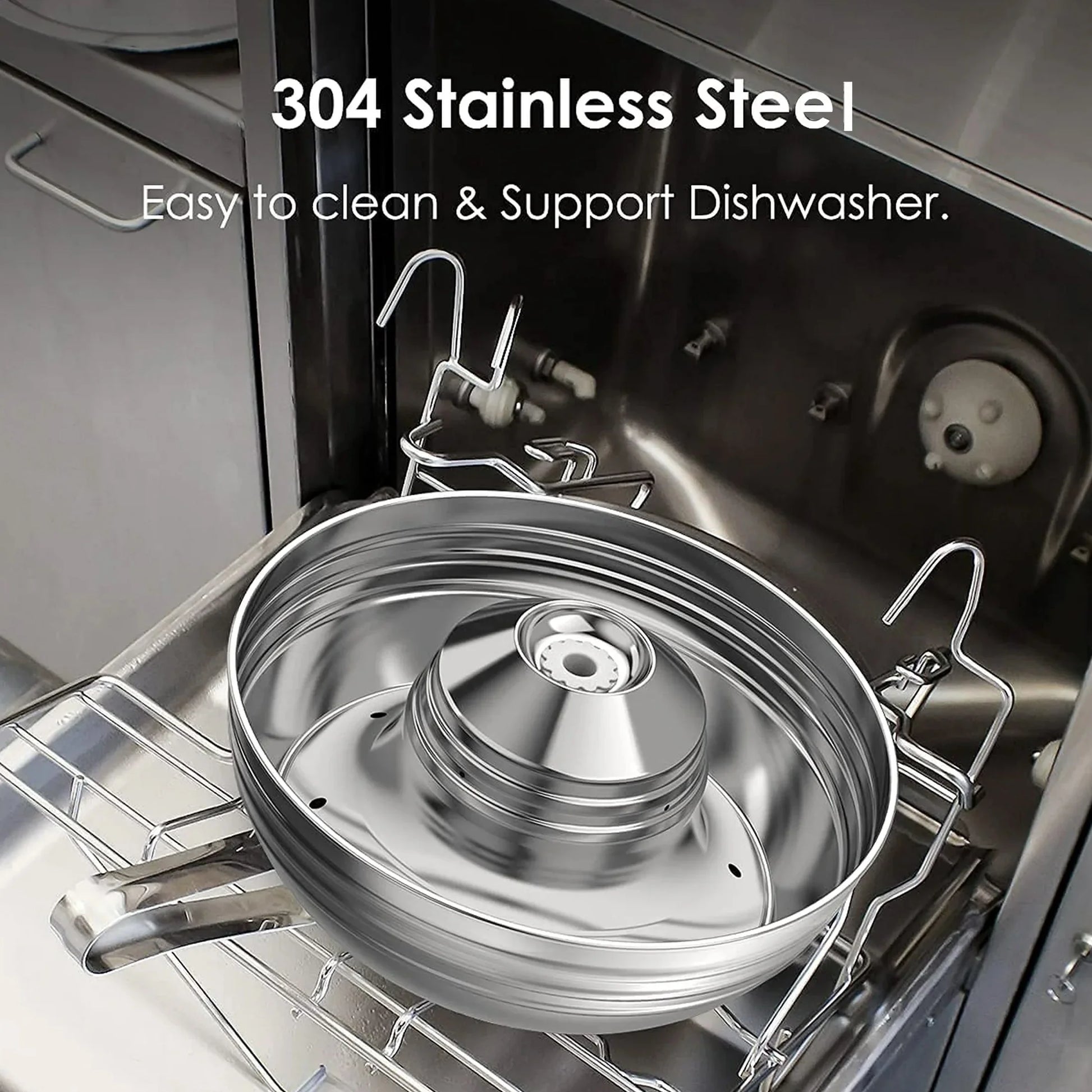 CW03 Cat Water Fountain 304 Stainless Steel, 2L/68Oz Quiet Cat Fountain for Cats Drinking, Dual Filtration Cat Water Bowl for Kittens, Silver