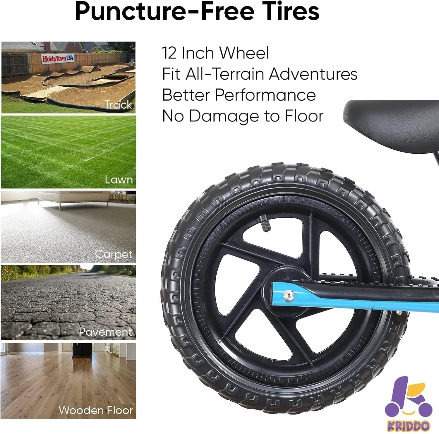 Toddler Balance Bike 2 Year Old, Age 24 Months to 5 Years Old, Early Learning Interactive Push Bicycle with Steady Balancing, Gift Bike for 2-5 Boys Girls, Blue