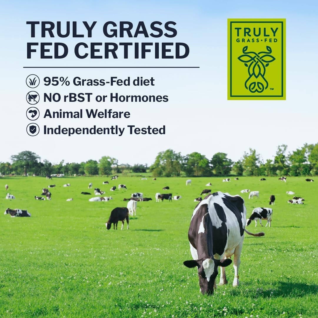 Grass Fed Whey Isolate Protein Powder – Unflavored, Heavy-Metal Tested, 28G Protein, Sourced from Ireland, Hormone-Free, Non-Gmo, Packaged in USA – 1Lb