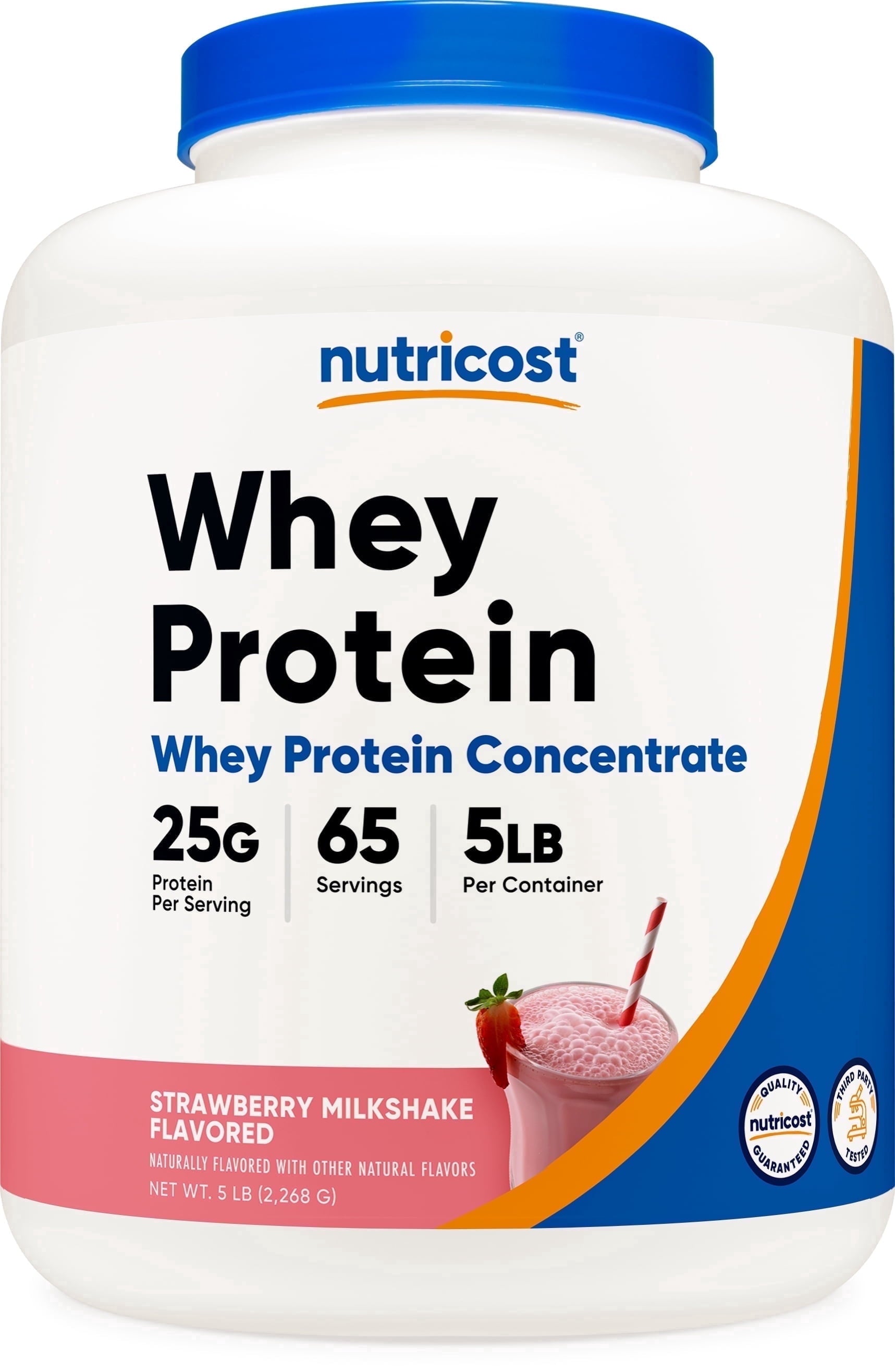 Whey Protein Concentrate Powder (Strawberry Milkshake) 5LBS - Protein Supplement