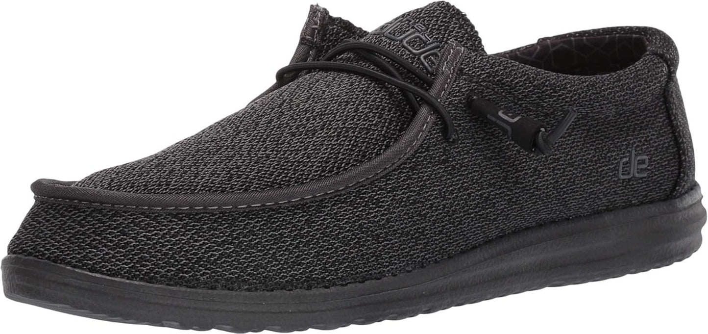 Hey Dude Men'S Wally Sox Onyx Multiple Colors | Men’S Shoes | Men'S Lace up Loafers | Comfortable & Light-Weight