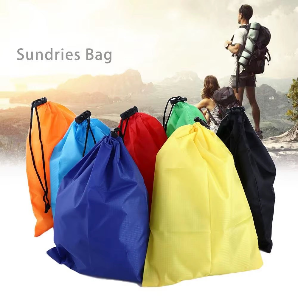 Ultralight Camping Hiking Travel Storage Bags Waterproof Swimming Quick Drying Drawstring Pouch Stuff Sack Outdoor Travel Kits