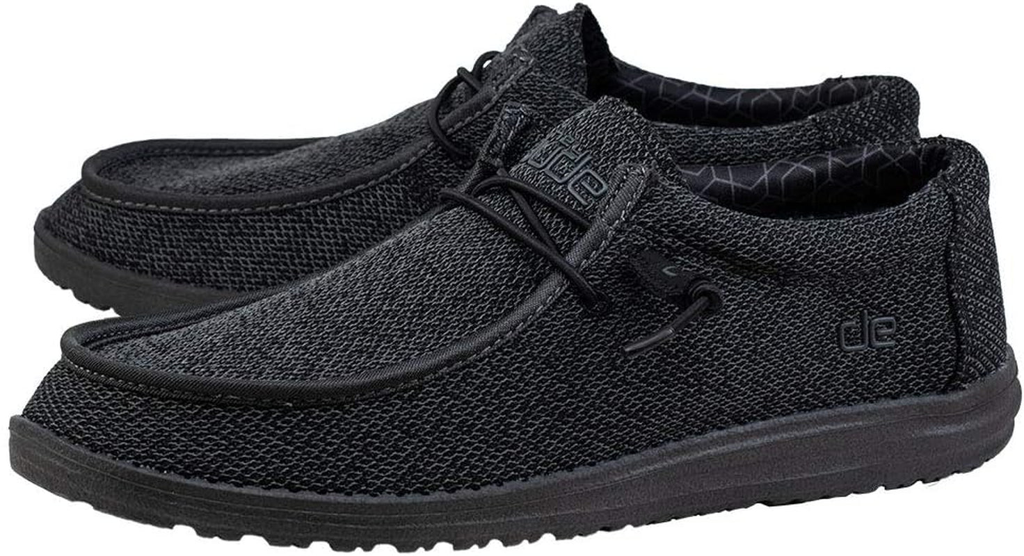 Hey Dude Men'S Wally Sox Onyx Multiple Colors | Men’S Shoes | Men'S Lace up Loafers | Comfortable & Light-Weight