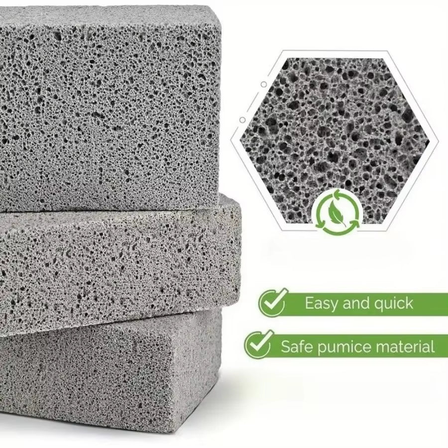 1 Piece Gray Cleaning Pumice, Suitable for Cleaning Grills, Baking Pans, Swimming Pools, and Toilets, Simple and Convenient