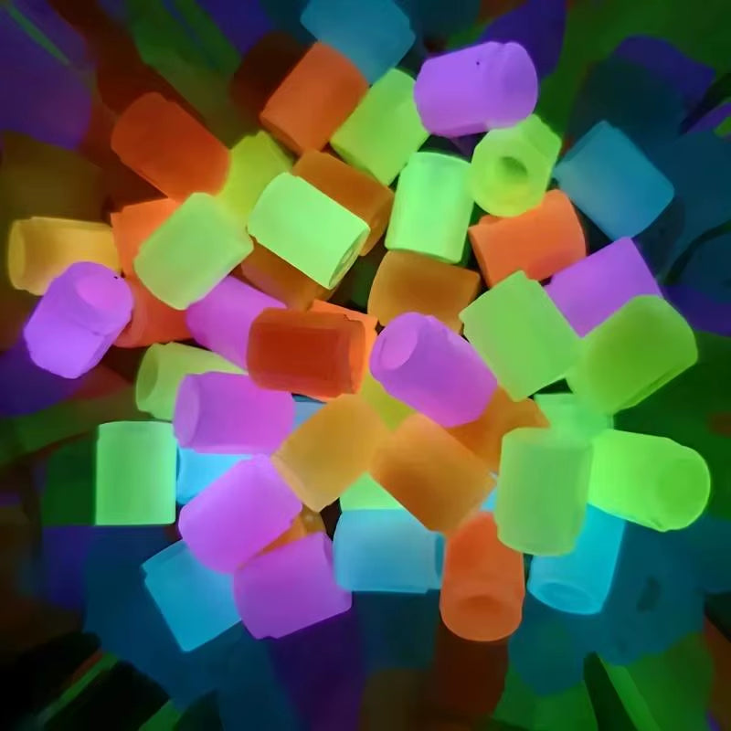 4 Piece Luminous Tire Valve Cap, Suitable for Motorcycle and Car Accessories, Night Riding Safety and Tire Protection