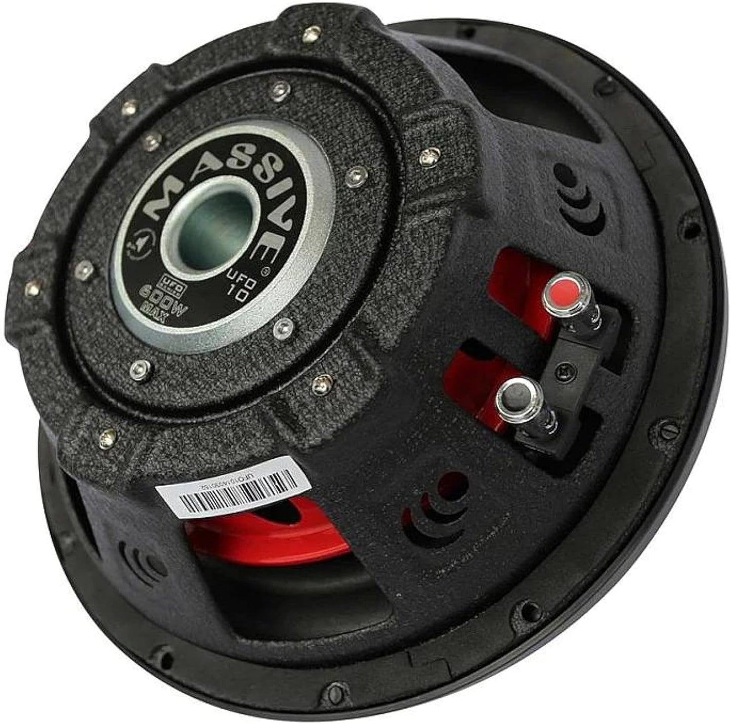 UFO10V2 10” Slim Subwoofer | 600W Max, 300W RMS, Dual 4 Ohm, Shallow Mount Design, Powerful Low-Profile Woofer for Tight Spaces & Deep Bass Car Audio Systems