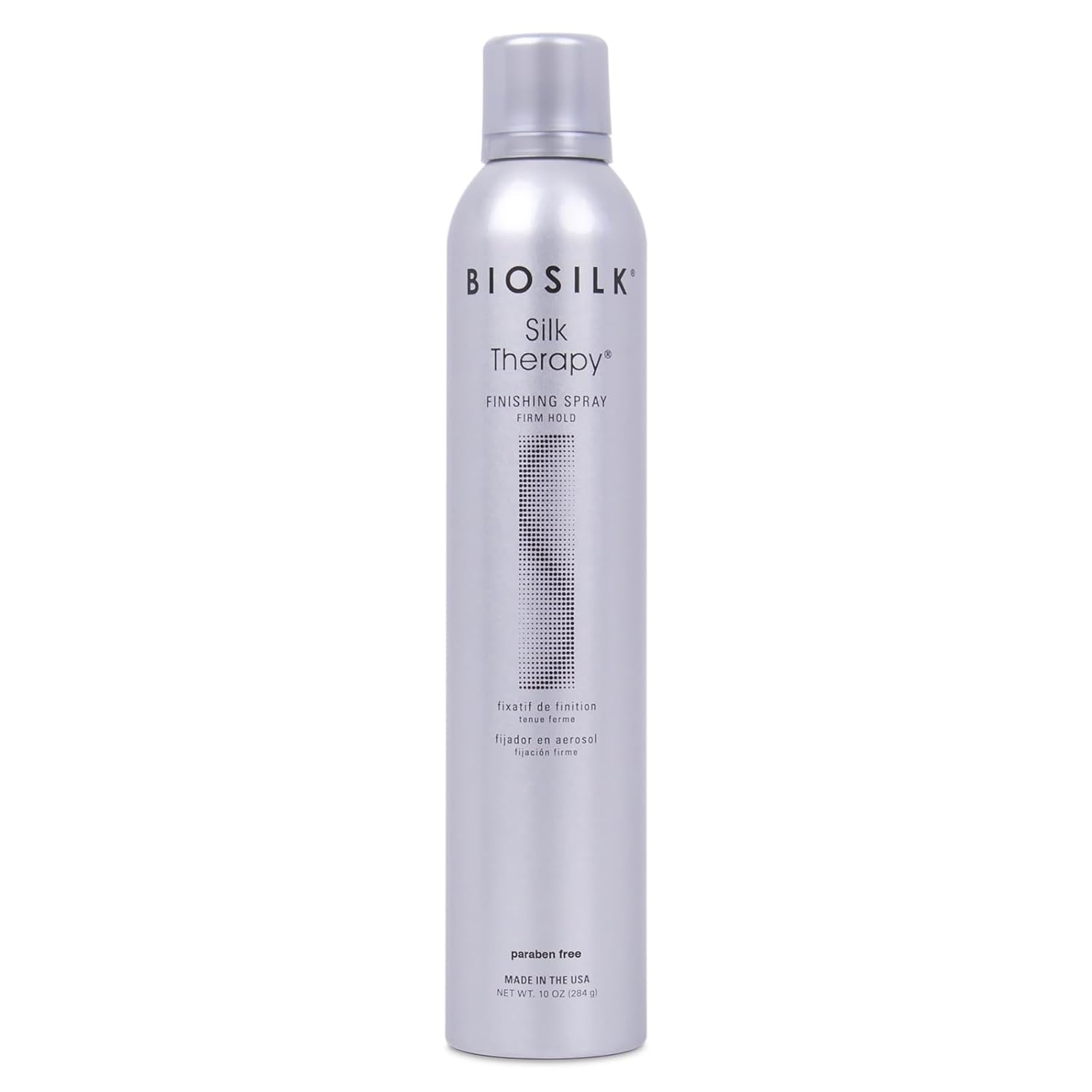 Silk Therapy Finishing Spray Firm Hold, Strong-Hold Hairspray for Long-Lasting Styles, Adds Brilliant Shine & Keeps Hair Touchable, Sulfate-Free, Paraben-Free, Cruelty-Free, 10 Oz